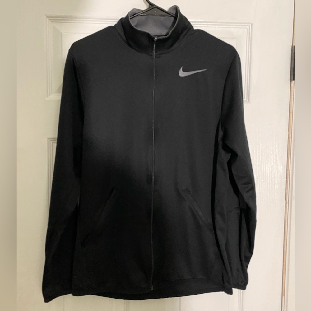 Nike Black and Grey Athletic Zip Up Size Small